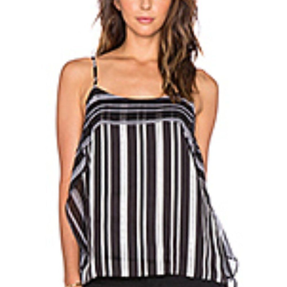 Stripe Ruffle Tank BCBGeneration 